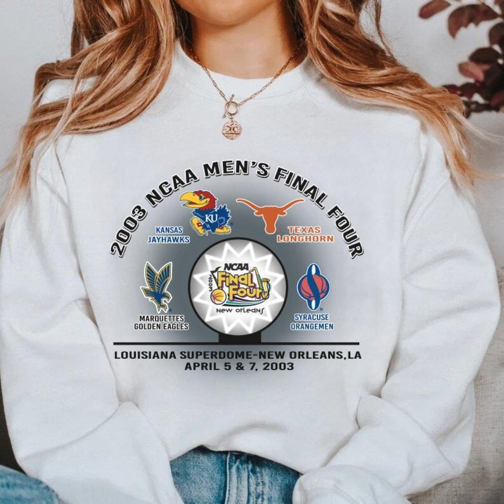 2003 Final Four National Champions Superdome White Crewneck Sweatshirt - Picture 1 of 4